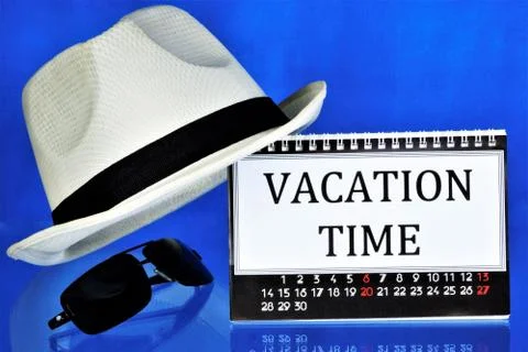 Vacation time. Vacation  temporary exemption from work or service Stock Photos