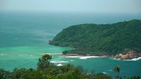 Vacation time. View of Beach on tropical Thailand paradise island Stock Footage 237745581