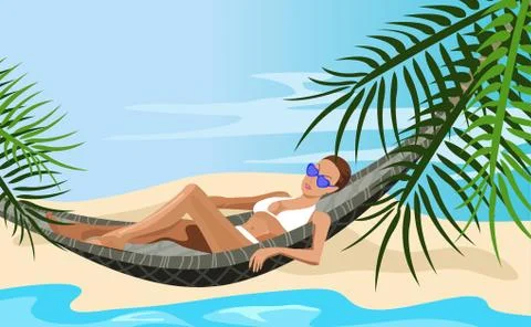 Vacation in the tropics Stock Illustration
