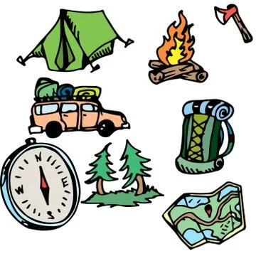 Vacation. Vector. Drawn by hand Stock Illustration