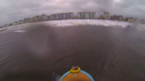 Vacationer surfs Stock Footage 42544504