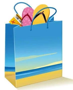 Vacations bag 库存插图