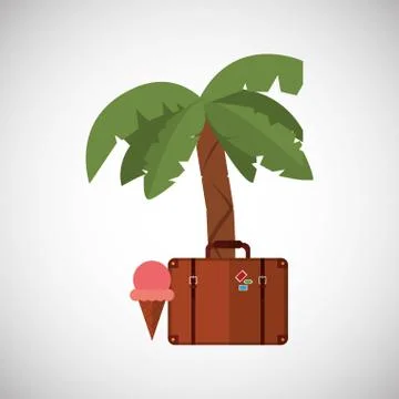 Vacations icon design 스톡 일러스트