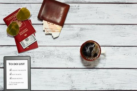 Vacations trip planning idea Stock Photos
