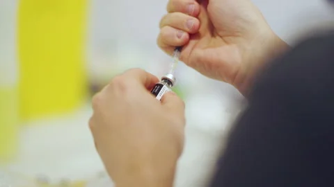 Vaccin COVID-19 Centre Vaccination 05 Stock Footage 154411341