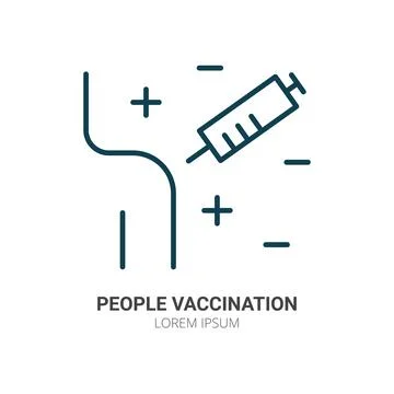 Vaccination and immunization logo icon. Symbol isolated Stock Illustration