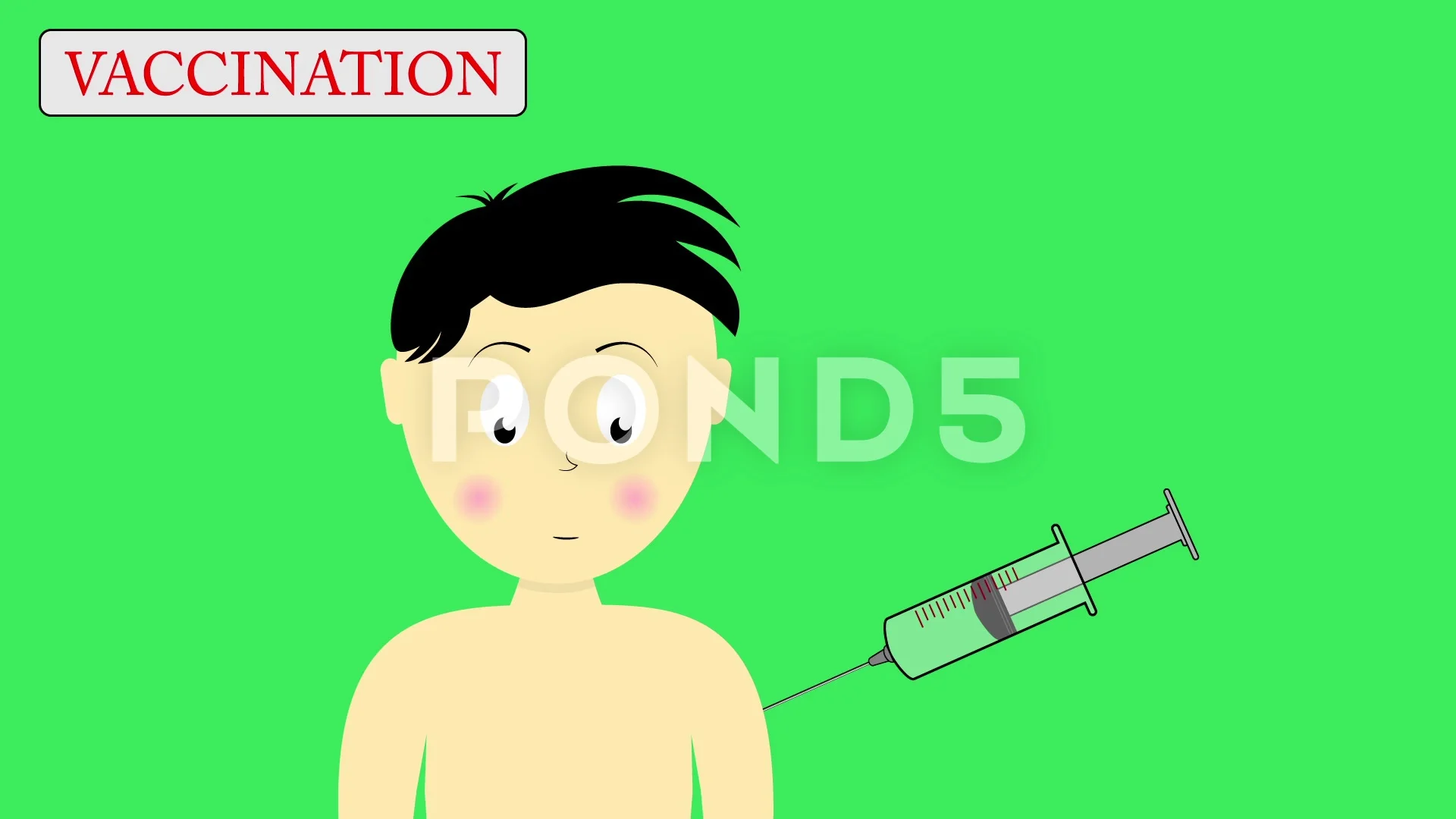 Vaccination. Cartoon animation. Green ba... | Stock Video | Pond5