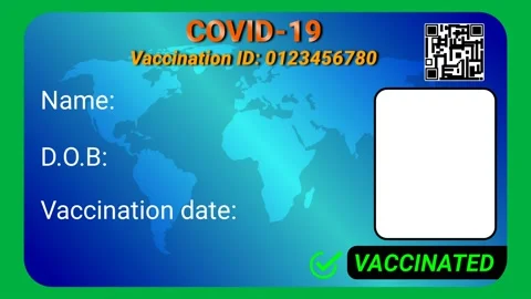 Vaccination certificate animation with personal information Stock Footage 229537471
