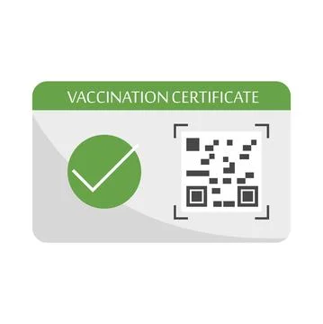 Vaccination certificate app Stock Illustration