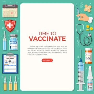 Vaccination Concept Banner Stock Illustration