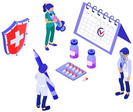 Vaccination Concept Banner Stock Illustration