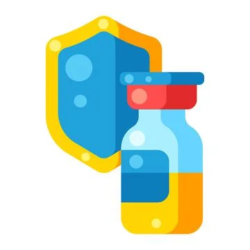 Vaccination concept illustration. Immunization items. Health care and protection Stock Illustration