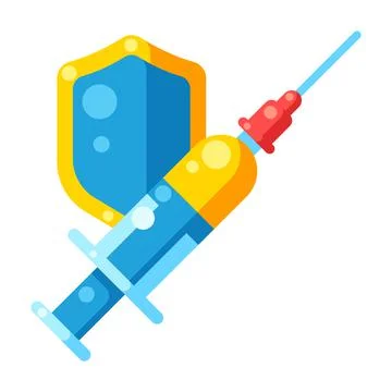 Vaccination concept illustration. Immunization items. Health care and protection Stock Illustration