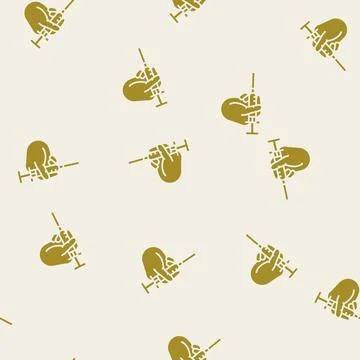 Vaccination coverage glyph seamless pattern Illustrazione stock