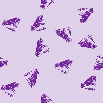 Vaccination dog glyph seamless pattern Illustrazione stock