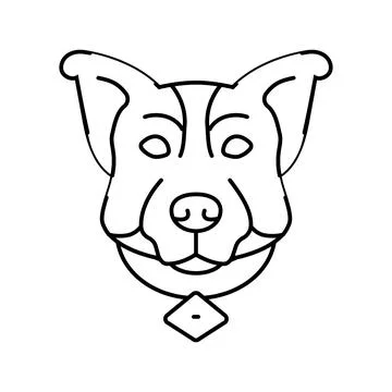 Vaccination dog line icon vector illustration Stock Illustration