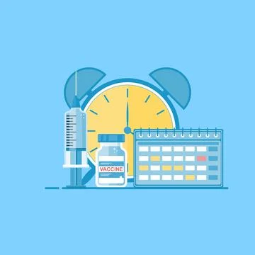 Vaccination elements Stock Illustration