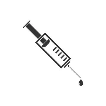 Vaccination icon flat Illustrazione stock
