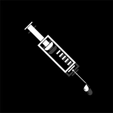 Vaccination icon flat Stock Illustration