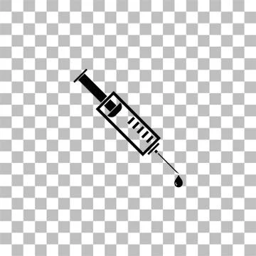 Vaccination icon flat Illustrazione stock