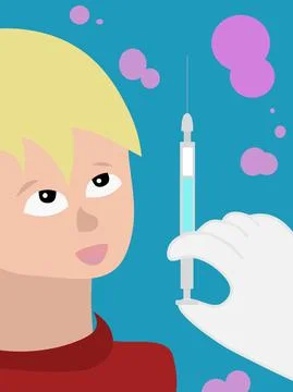 Vaccination Immunization concept against virus Stock Illustration