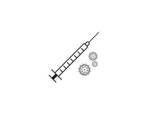 Vaccination, injection, inoculation icon. Vector illustration. flat design. Stock Illustration
