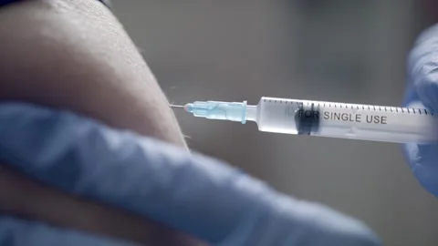Vaccination injection macro 3 Vidéo 148059575