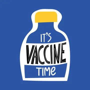 Vaccination lettering set Illustrazione stock
