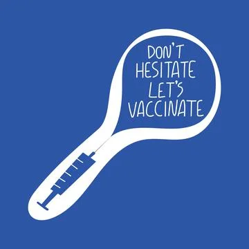 Vaccination lettering set Stock Illustration
