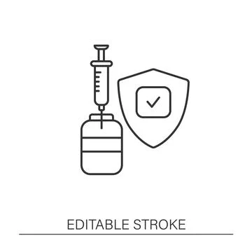Vaccination line icon Stock Illustration