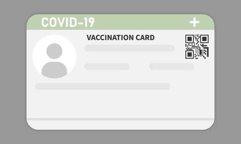 Vaccination plastic card Stock Illustration