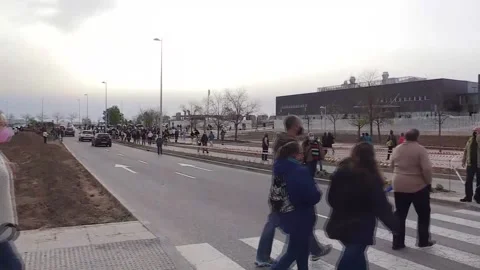 Vaccination process in Madrid during Holy Thursday, Madrid, ES - 01 Apr 2021 Video stock 204014320