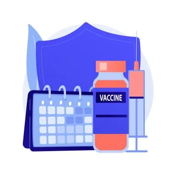 Vaccination program abstract concept vector illustration. Illustrazione stock