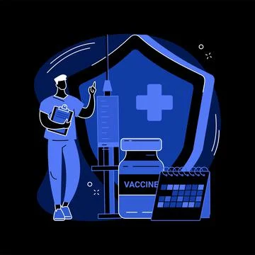 Vaccination program abstract concept vector illustration. Stock Illustration