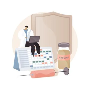 Vaccination program abstract concept vector illustration. Illustration