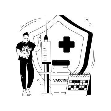 Vaccination program abstract concept vector illustration. Stock Illustration