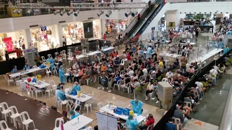 Vaccination Program for COVID-19 Coronavirus in Manila Stock Footage 167928780