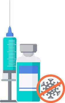 Vaccination programm banner. Flat cartoon vector illustration. Stock Illustration