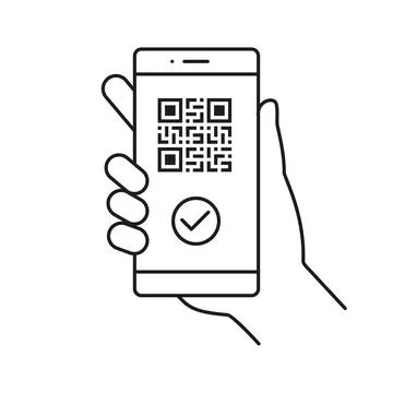 Vaccination QR code icon. Vector graphics Stock-Illustration