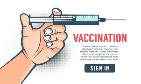 Vaccination - retro poste Stock Illustration