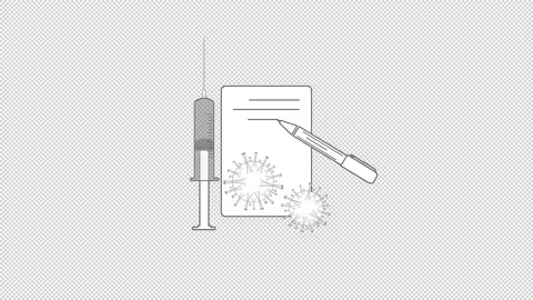 Vaccination. A simple animated icon. Without background. Stock Footage 161557479