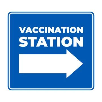 Vaccination station design concept, vector illustration. Stock Illustration