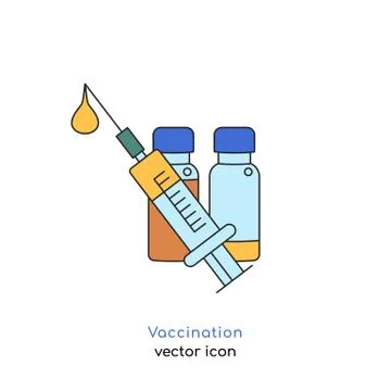 Vaccination vector icon. Stock Illustration