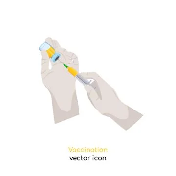 Vaccination vector icon. Stock Illustration