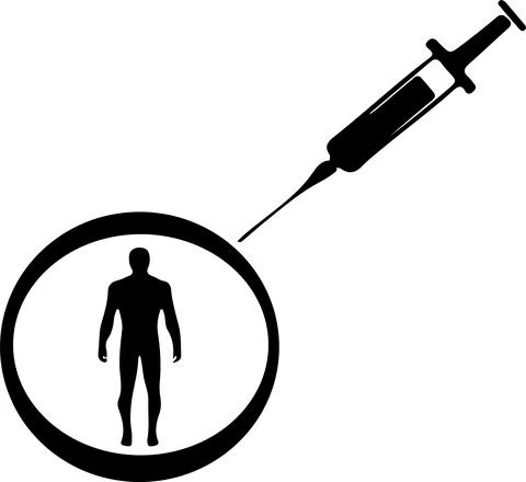 Vaccination vector on white background Stock Illustration