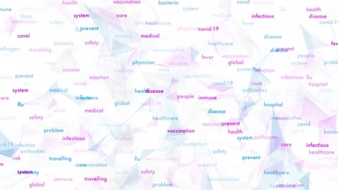 Vaccination word cloud on white background 動画素材 226809252