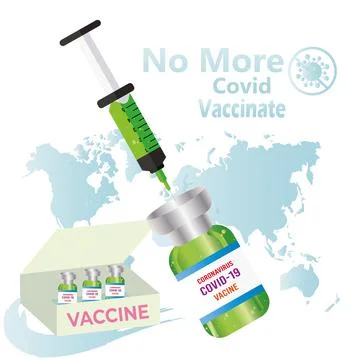 Vaccination in the world Stock Illustration