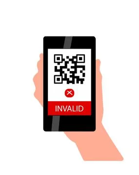 Vaccination wrong qr code coronavirus concept Stockillustratie