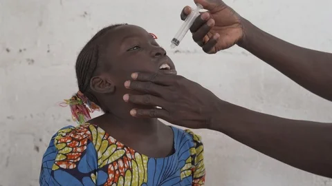 Vaccine African children Stock Footage