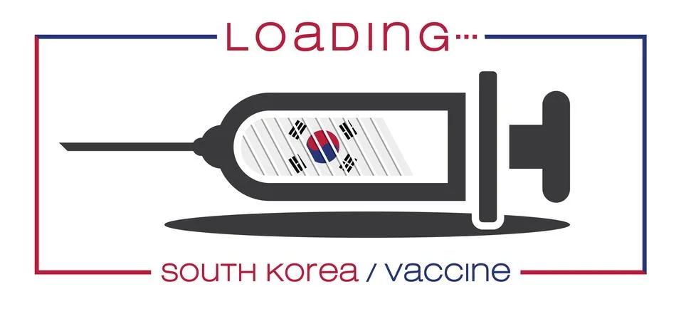 Vaccine and loading concept vector illustration, country flag. Stock Illustration